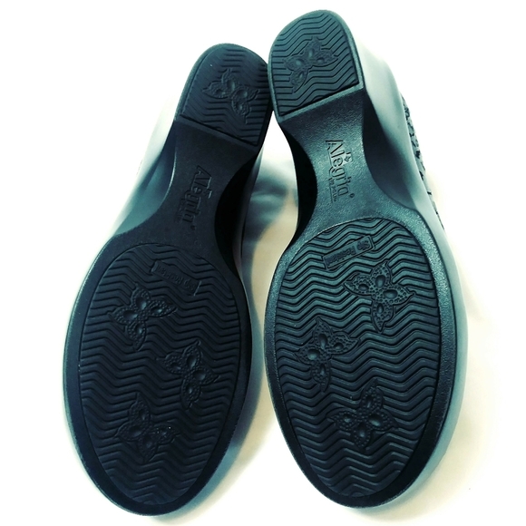 ALEGRIA Black Floral Clog Style Comfort Shoes - Picture 8 of 10